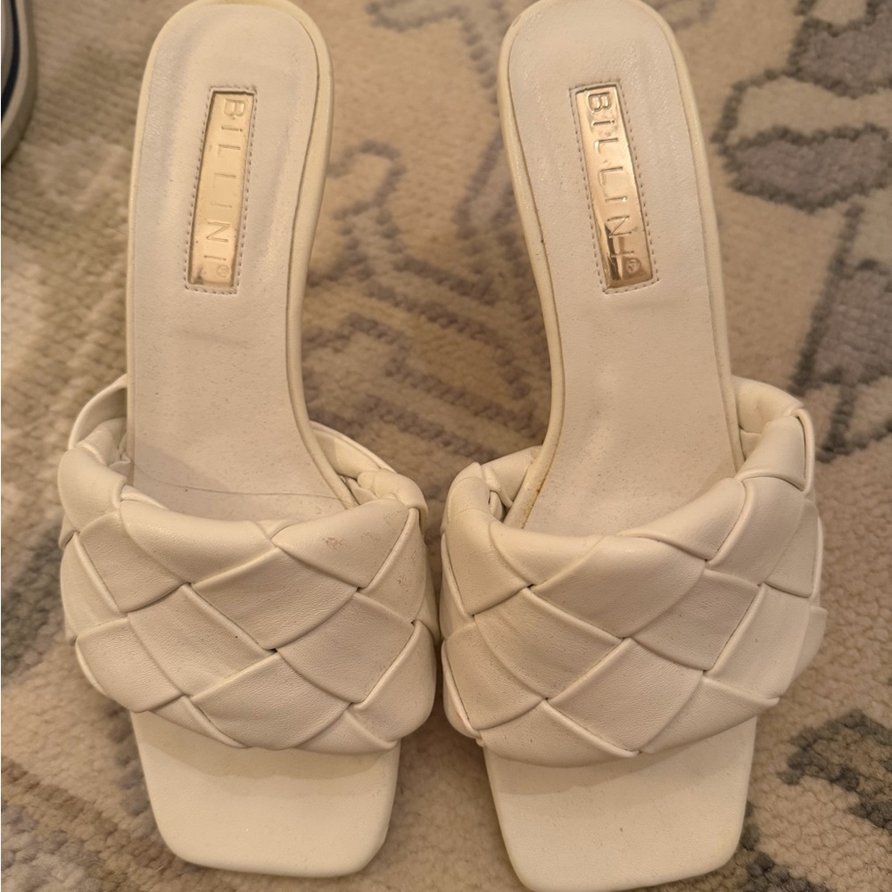 Sandro Women's Cream Woven Mules